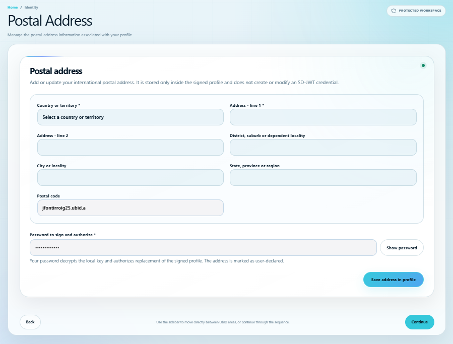 International postal-address editor